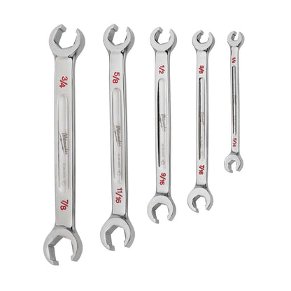 5PC SAE DOUBLE END FLARE NUT WRENCH SET
