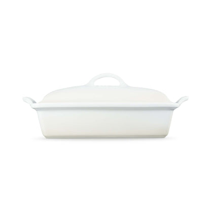 4QT HERITAGE STONEWARE COVERED RECTANGULAR CASSEROLE MERINGUE