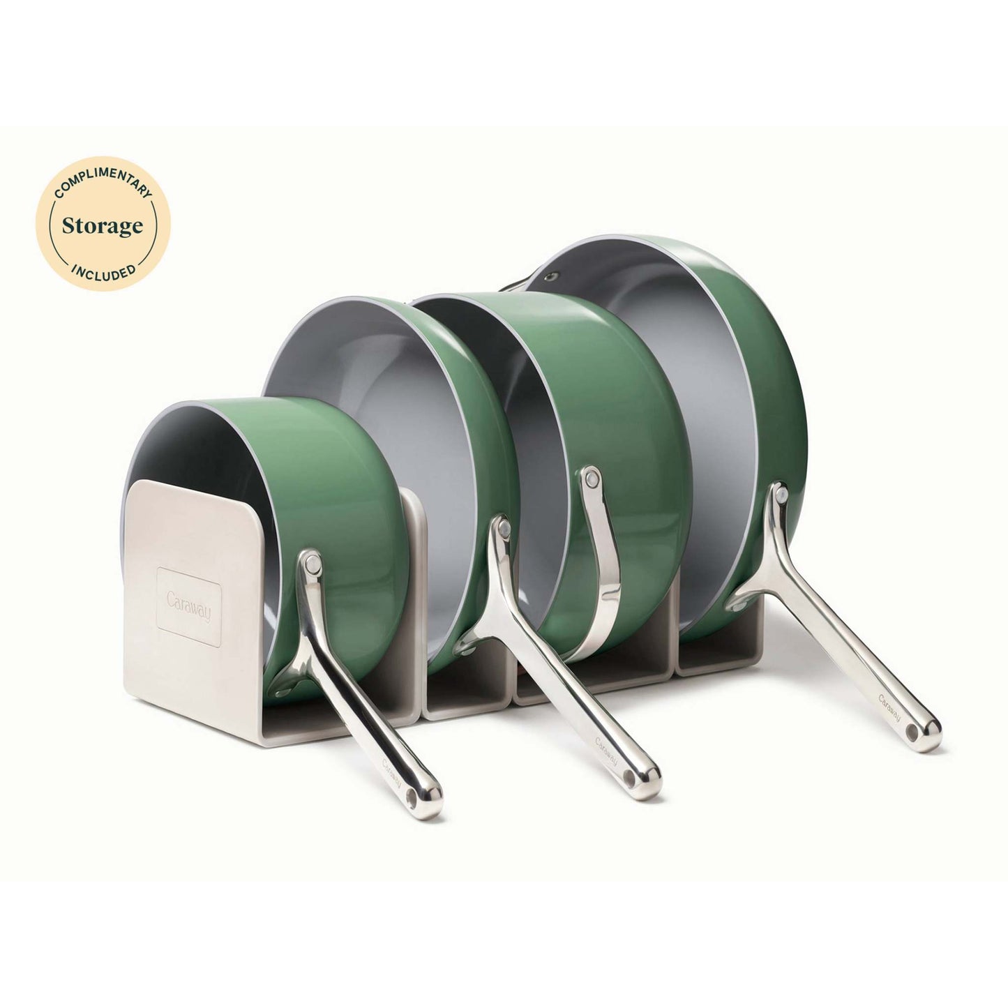 NON-TOXIC CERAMIC NONSTICK COOKWARE SET SAGE