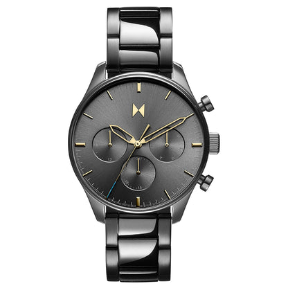 MENS AIRHAWK CHRONOGRAPH GUNMETAL IP STAINLESS STEEL WATCH GUNMETAL DIAL