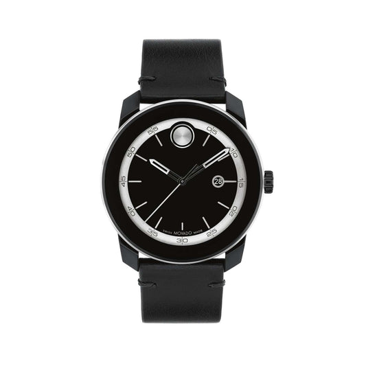 MEN'S BOLD TR90 & LEATHER STRAP WATCH, DIAL