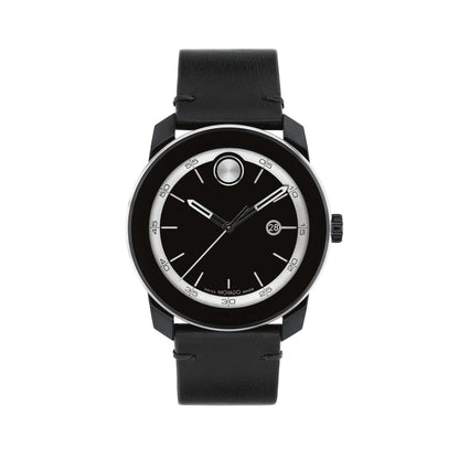 MEN'S BOLD TR90 & LEATHER STRAP WATCH, DIAL
