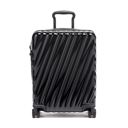 19 DEGREE CONTINENTAL EXPANDABLE HARDSIDE 4 WHEEL CARRY-ON BLACK