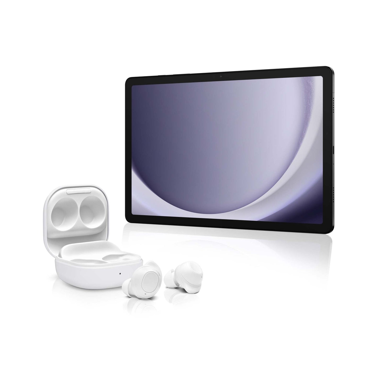 11" GALAXY TAB A9+ 64GB GRAPHITE W/ GALAXY BUDS FE WIRELESS EARBUDS WHITE