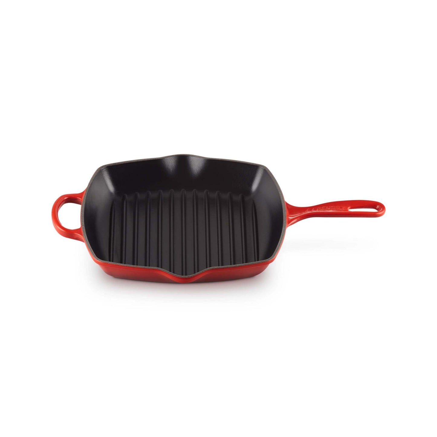 10.25" SIGNATURE CAST IRON SQUARE SKILLET GRILL CERISE