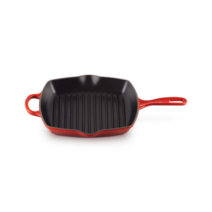 10.25" SIGNATURE CAST IRON SQUARE SKILLET GRILL CERISE