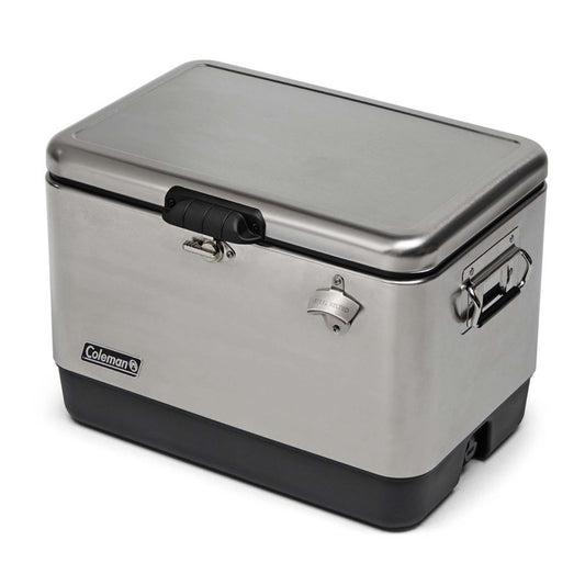 REUNION 54QT STEEL BELTED STAINLESS STEEL COOLER