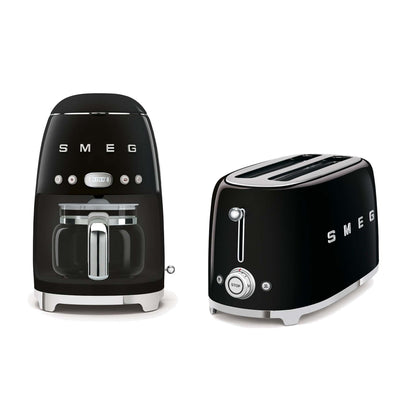 50'S RETRO-STYLE AM KIT W/ 10 CUP COFFEE MACHINE & 2 SLOT TOASTER