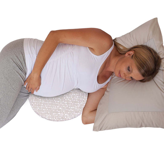 BOPPY ORGANIC COTTON PREGNANCY SUPPORT WEDGE PILLOW BISCOTTI LIQUID STRIPE