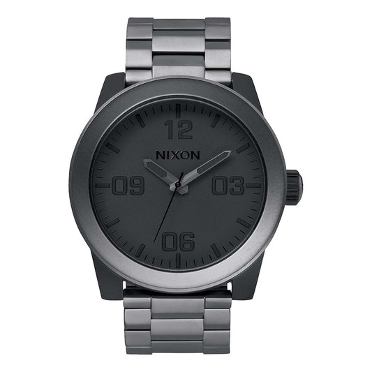MENS CORPORAL STAINLESS STEEL MATTE WATCH GUNMETAL DIAL