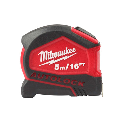 5 M/16 FT COMPACT AUTO LOCK TAPE MEASURE