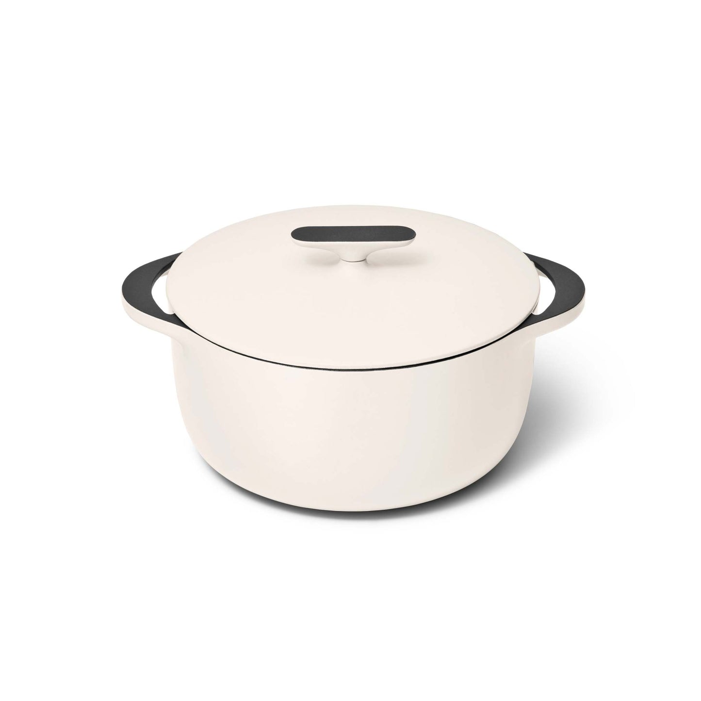 6.5QT ENAMELED CAST IRON DUTCH OVEN W/ FLAT LID CREAM
