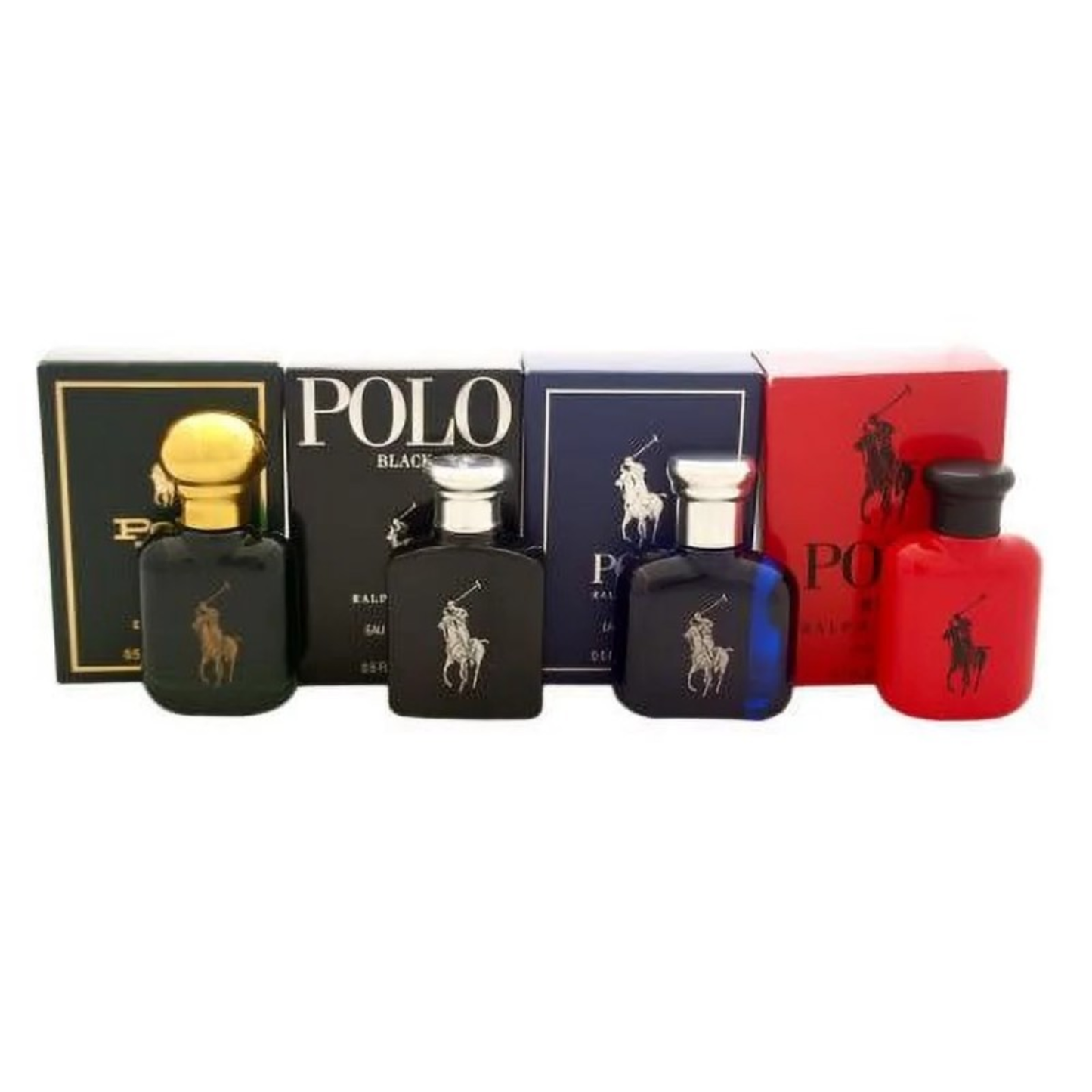 POLO (M) 4PC MINI SET - RED 15ML EDT/ BLUE 15ML EDT/ BLACK 15ML EDT/ GREEN 15ML EDT