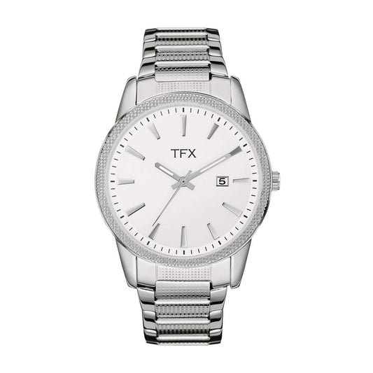 TFX MENS ROUND STEEL BRACELET WITH SWAROVSKI CRYSTALS