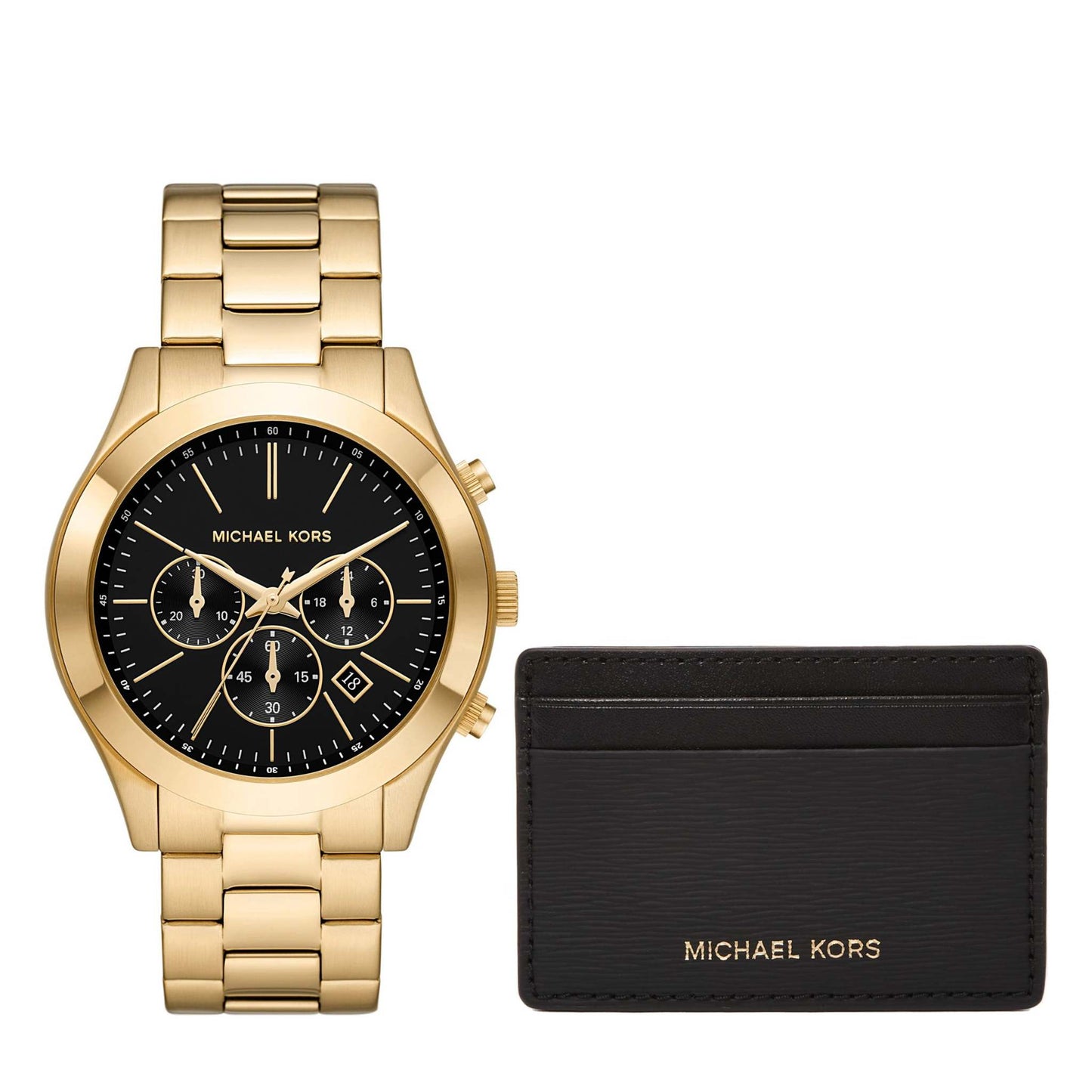 MEN'S OVERSIZED SLIM RUNWAY CHRONOGRAPH WATCH W/ CARD CASE