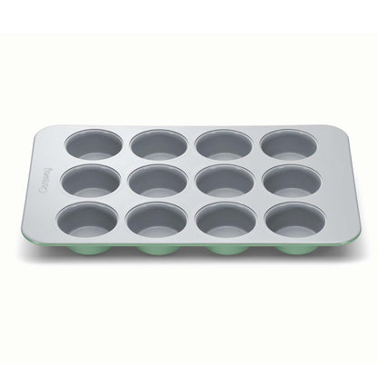 12 CUP NONSTICK CERAMIC MUFFIN PAN SAGE