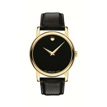 MENS MUSEUM CLASSIC TEXTURED LEATHER STRAP WATCH