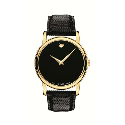 MENS MUSEUM CLASSIC TEXTURED LEATHER STRAP WATCH