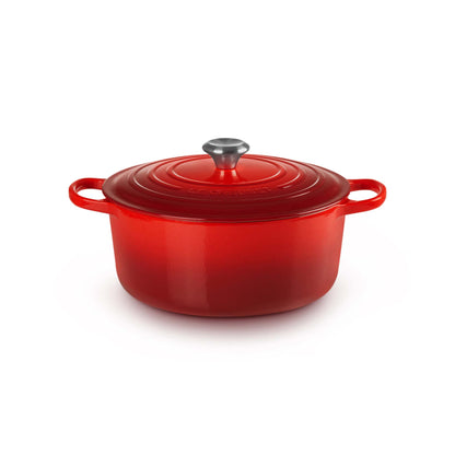 7.25QT SIGNATURE CAST IRON ROUND DUTCH OVEN CERISE