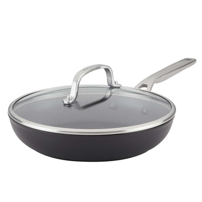 10" HARD-ANODIZED INDUCTION FRY PAN W/ LID