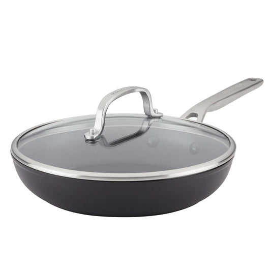 10" HARD-ANODIZED INDUCTION FRY PAN W/ LID