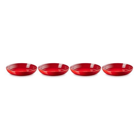 4PC 8.5" PASTA BOWL SET CERISE
