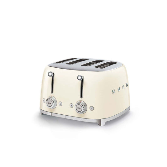 50S RETRO-STYLE 4 SLICE SLOT TOASTER CREAM
