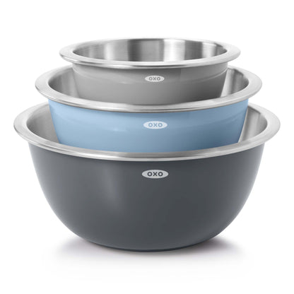 GOOD GRIPS 3PC STAINLESS STEEL MIXING BOWL SET