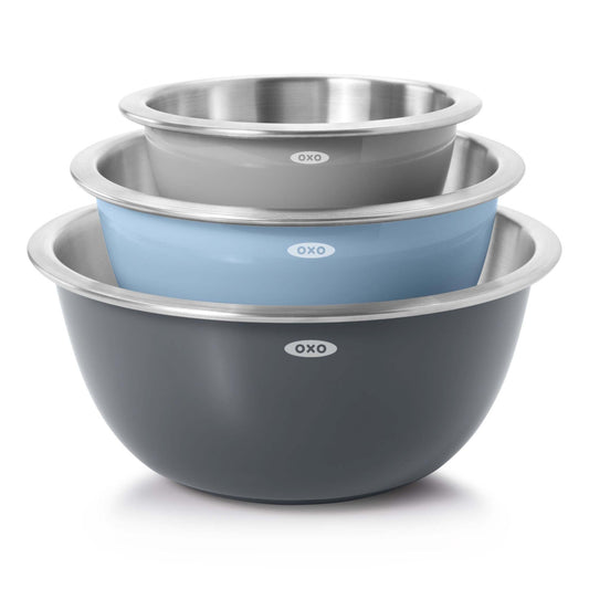GOOD GRIPS 3PC STAINLESS STEEL MIXING BOWL SET