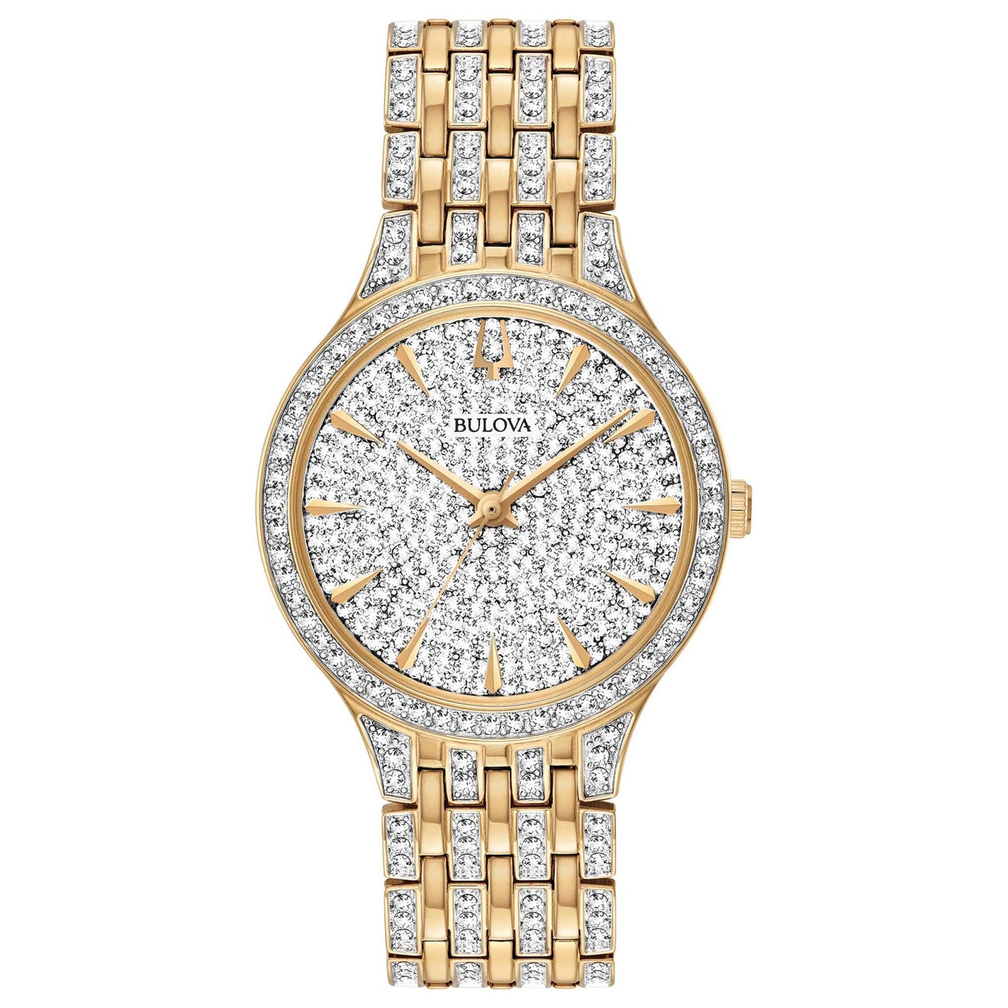 LADIES PHANTOM 2-TONE SWAROVSKI CRYSTAL PAVED WATCH