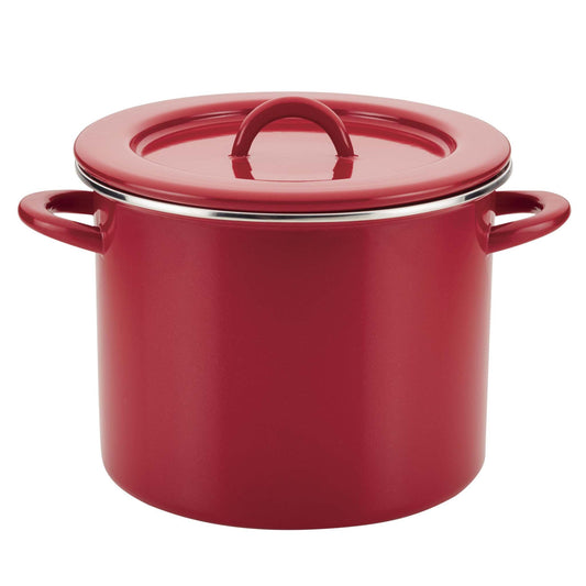 CREATE DELICIOUS 12QT ENAMEL ON STEEL STOCKPOT W/ LID