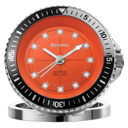 DEVIL DIVER SNORKEL STAINLESS STEEL TRAVEL ALARM CLOCK