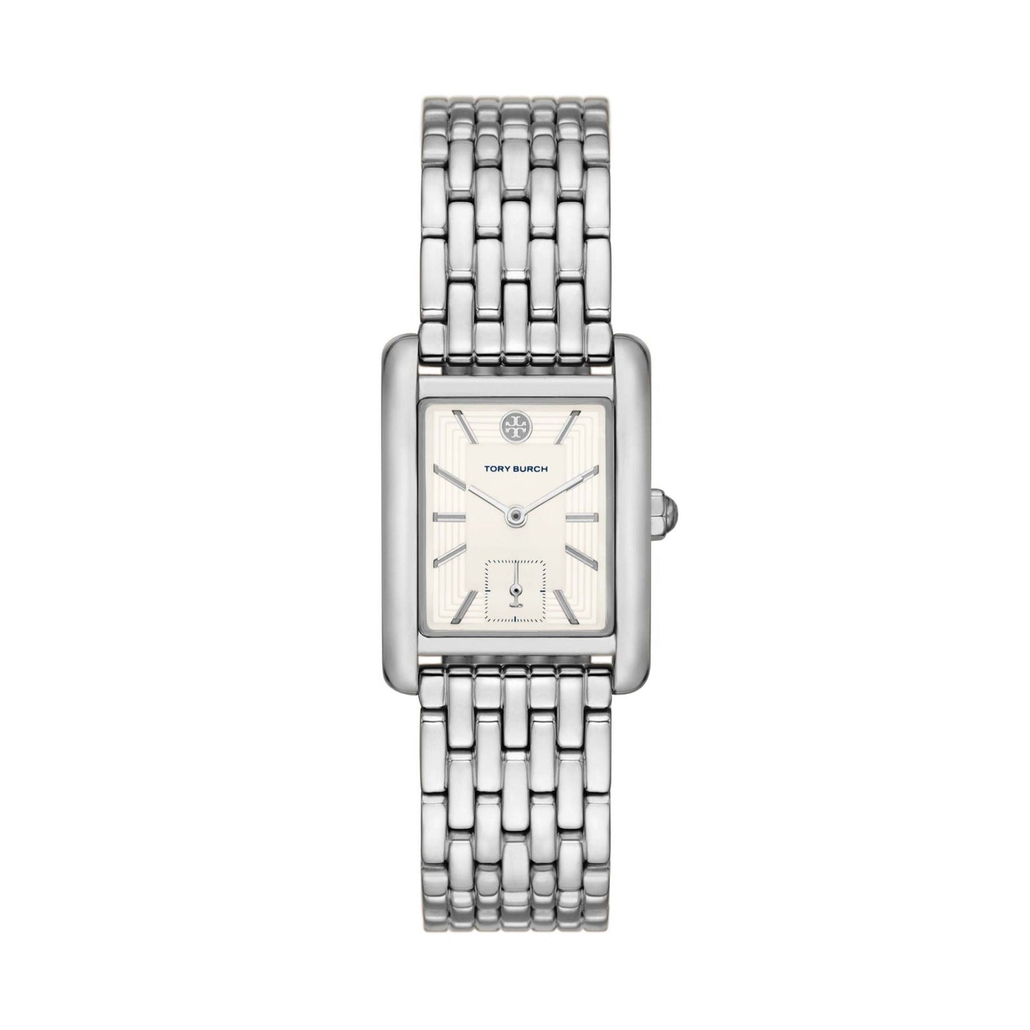 LADIES' ELEANOR SILVER-TONE STAINLESS STEEL WATCH, CREAM DIAL