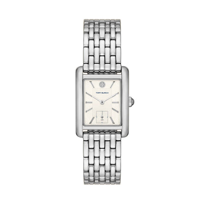 LADIES' ELEANOR SILVER-TONE STAINLESS STEEL WATCH, CREAM DIAL