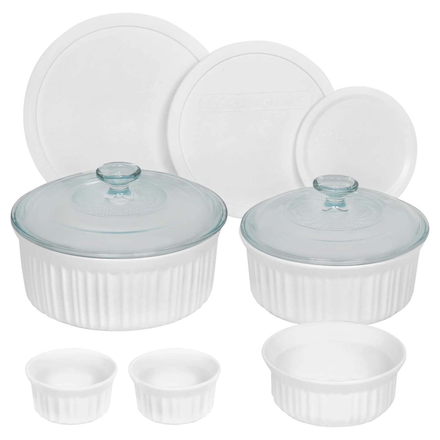 FRENCH 10PC CERAMIC ROUND BAKEWARE SET