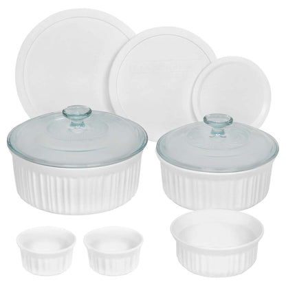 FRENCH 10PC CERAMIC ROUND BAKEWARE SET