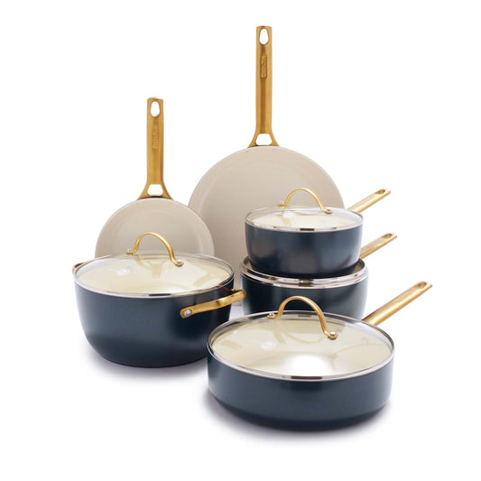 RESERVE 10PC HARD-ANODIZED ALUMINUM NONSTICK COOKWARE SET