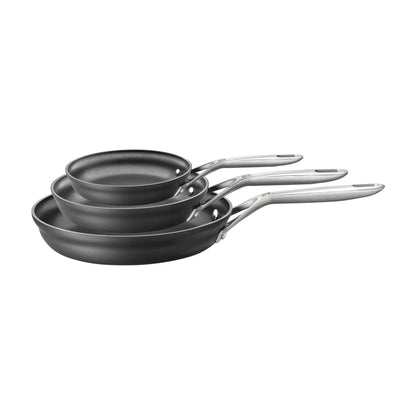 MOTION 3PC HARD ANODIZED NONSTICK FRY PAN SET