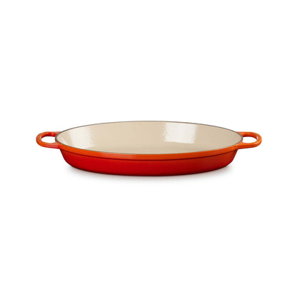 3QT SIGNATURE CAST IRON OVAL BAKER CERISE