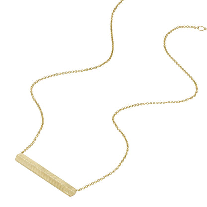 HARLOW LINEAR TEXTURE STAINLESS STEEL CHAIN NECKLACE