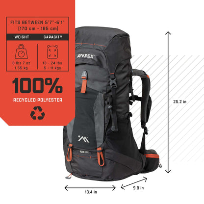 AMPEX DAILY HIKE COMBO - 35L BACKPACK/POWER BANK/300L HEADLAMP