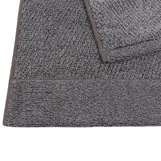 TAILORED 2PCS SET BATH TOWEL - (CHARCOAL)