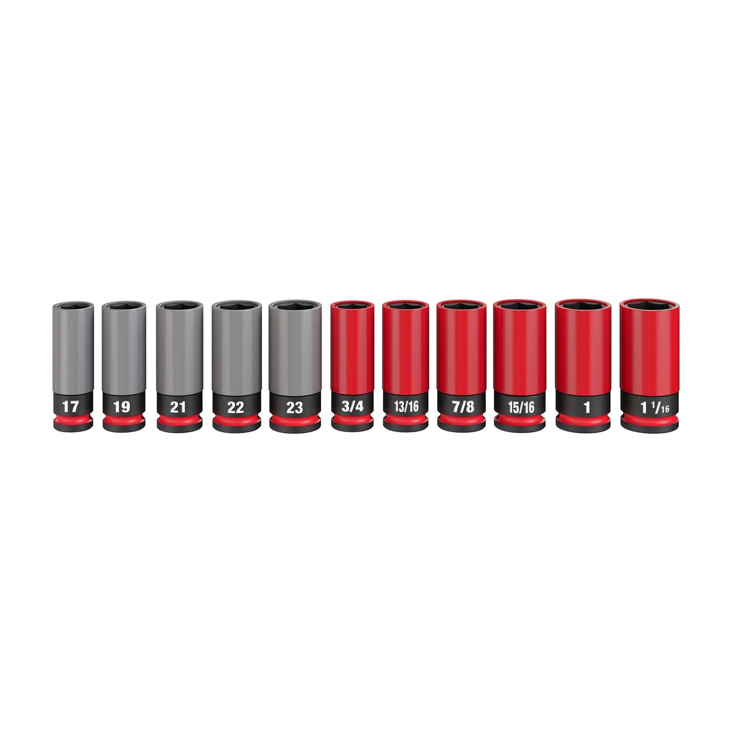 SHOCKWAVE IMPACT DUTY 1/2" DRIVE SAE & METRIC 11PC LUG NUT WHEEL SOCKET SET
