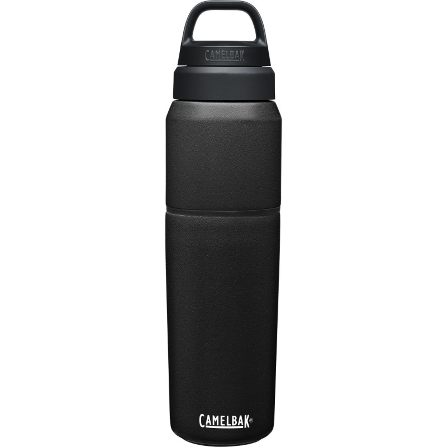 MULTIBEV 22 OUNCE INSULATED BOTTLE AND 16 OUNCE CUP - (BLACK STAINLESS STEEL)