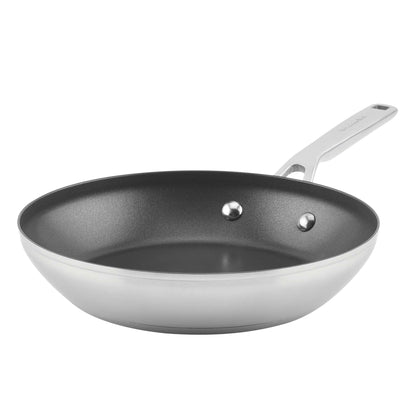 9.5" STAINLESS STEEL 3-PLY NONSTICK FRY PAN