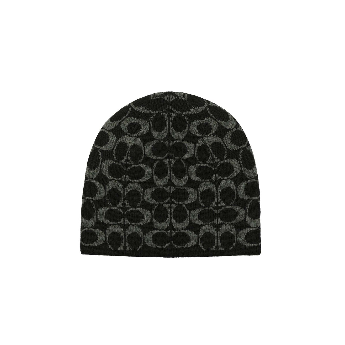 SIGNATURE C REVERSIBLE BEANIE BLACK