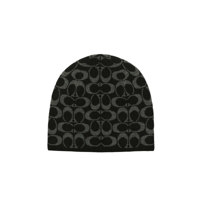 SIGNATURE C REVERSIBLE BEANIE BLACK