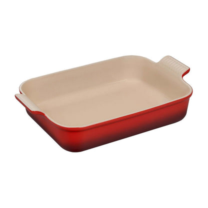 4QT HERITAGE STONEWARE RECTANGULAR DISH CERISE