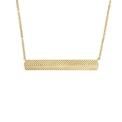 HARLOW LINEAR TEXTURE STAINLESS STEEL CHAIN NECKLACE