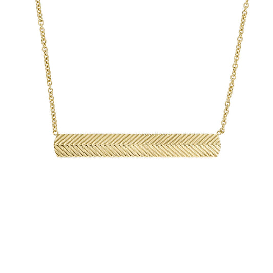 HARLOW LINEAR TEXTURE STAINLESS STEEL CHAIN NECKLACE
